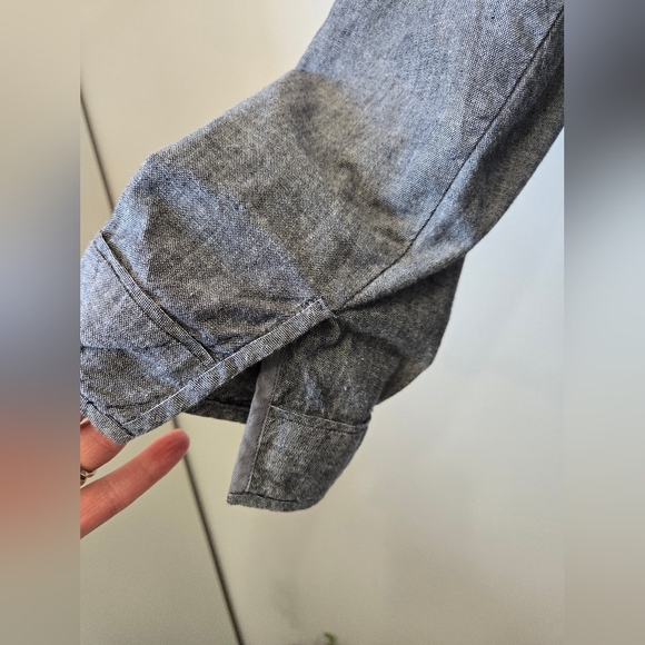 EILEEN FISHER lightweight Denim Blazer Jacket. Size Medium - Picture 7 of 12